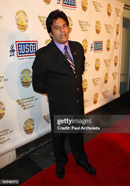 Actor Erik Estrada arrives for the "Tribute To The USO" benefit at Saban Theatre on February 21, 2010 in Beverly Hills, California.