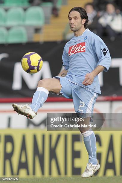 Gianluca Grava of SSC Napoli in action during the Serie A match between AC Siena and SSC Napoli at Stadio Artemio Franchi on February 21, 2010 in...