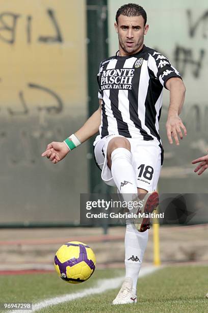 Abdel Kader Ghezzal of AC Siena shows his dejection during the Serie A match between AC Siena and SSC Napoli at Stadio Artemio Franchi on February...