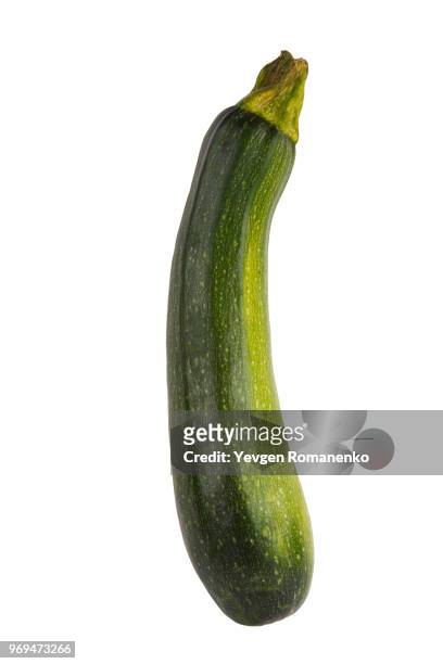 vegetable marrow isolated on white background - calabacín fotografías e imágenes de stock