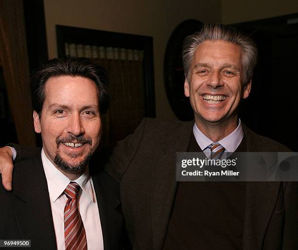 Ramon Estevez poses with CTG Artistic Director Michael Ritchie at the opening night party for "The Subject Was Roses" at the Center Theatre Group's...