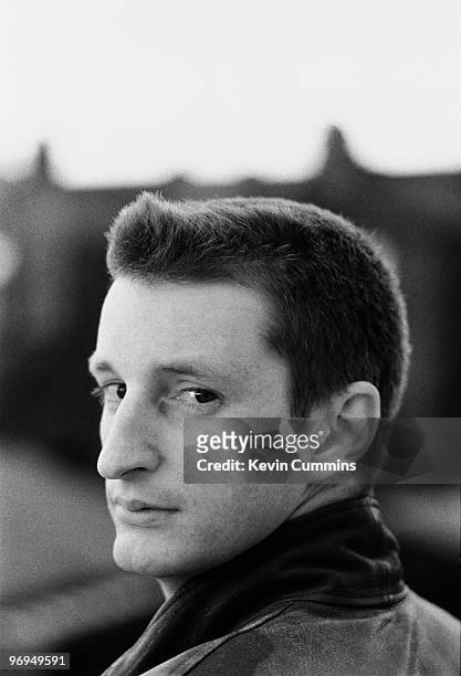 Posed portrait of British singer and political activist Billy Bragg in London, England on September 19, 1984.