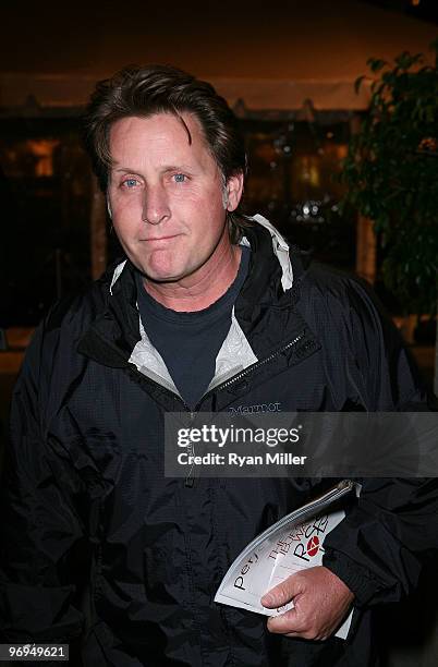 Actor Emilio Estevez poses during the arrivals for the opening night performance of "The Subject Was Roses" at the Center Theatre Group's Mark Taper...