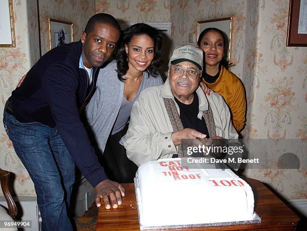 Adrian Lester, James Earl Jones, Phylicia Rashad and Sanaa Lathan. Attend the 100th performance after party of 'Cat On A Hot Tin Roof' at the Novello...