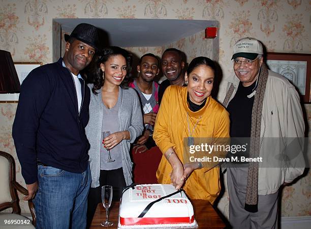 Adrian Lester, James Earl Jones, Phylicia Rashad and Sanaa Lathan. Attend the 100th performance after party of 'Cat On A Hot Tin Roof' at the Novello...