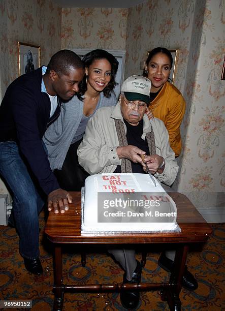 Adrian Lester, James Earl Jones, Phylicia Rashad and Sanaa Lathan. Attend the 100th performance after party of 'Cat On A Hot Tin Roof' at the Novello...