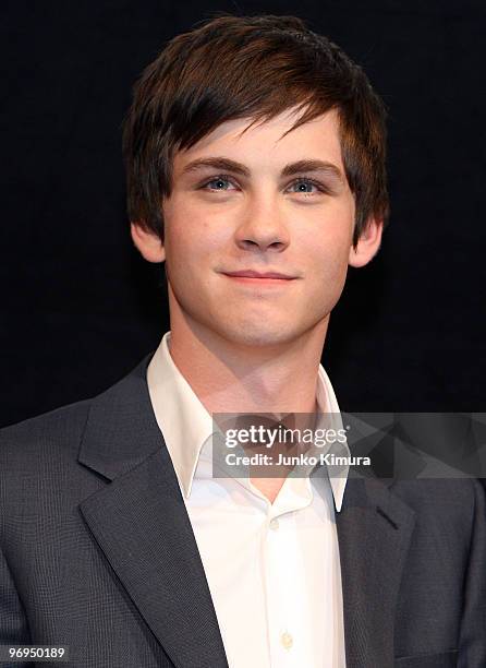 Acotor Logan Lerman attends the "Percy Jackson & The Olympians: The Lightning Thief" Japan Premiere at Tokyo Dome City on February 22, 2010 in Tokyo,...