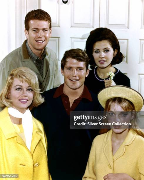 Dorothy Malone as Constance MacKenzie Carson , Mia Farrow as Allison MacKenzie , Ryan O'Neal as Rodney Harrington, Christopher Connelly as Norman...