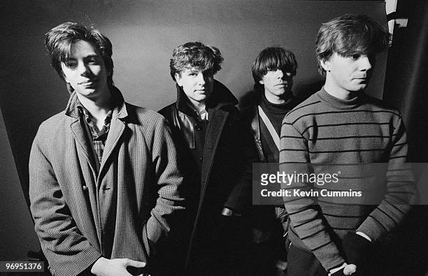 Ian McCulloch, Les Pattinson, Will Sergeant and Pete De Freitas of British band Echo and the Bunnymen taken on January 15, 1980.