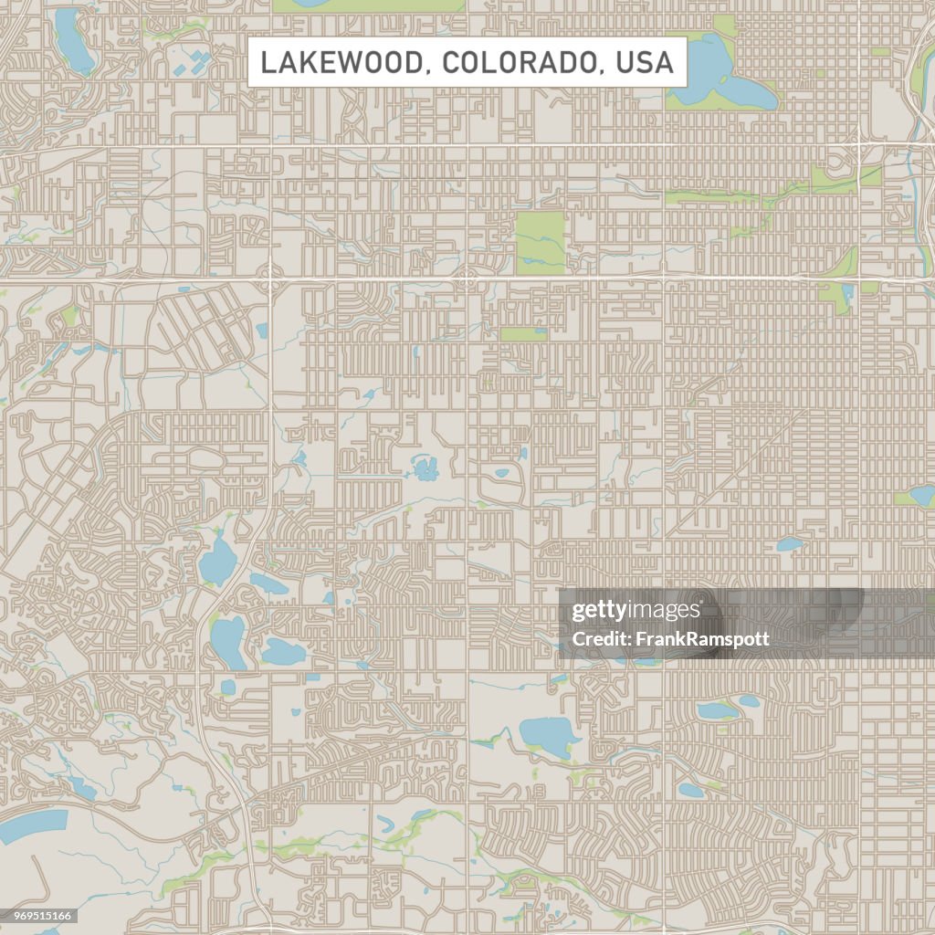 Lakewood Colorado US City Street Map
