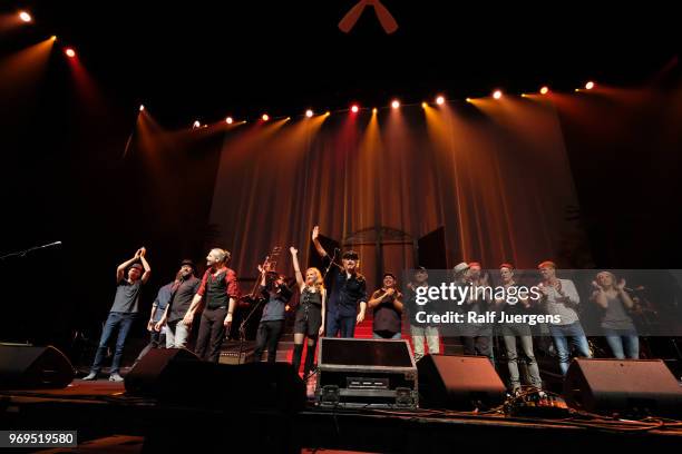 Wolfgang Niedecken performs with his band BAP at Lanxess Arena on June 2, 2018 in Cologne, Germany.