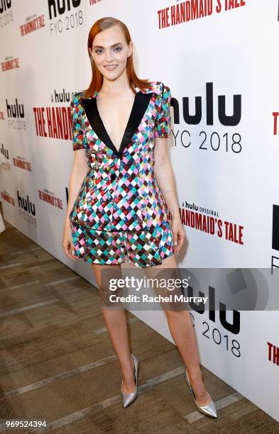 Actor Madeline Brewer arrives at Hulu's "The Handmaid's Tale" FYC at Samuel Goldwyn Theater on June 7, 2018 in Beverly Hills, California.