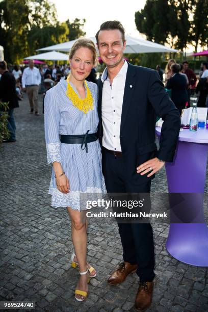 Tessa Mittelstaedt and Ralph Homuth attend the Summer Party of the German Producers Alliance on June 7, 2018 in Berlin, Germany.