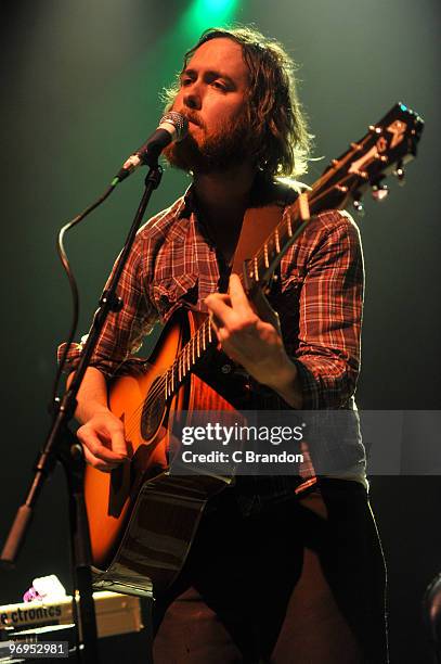 Tim Smith of Midlake performs on stage at Shepherds Bush Empire on February 18, 2010 in London, England.