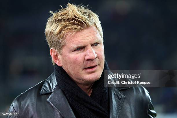 Stefan Effenberg is seen before the Bundesliga match between 1899 Hoffenheim and Borussia Moenchengladbach at Rhein-Neckar Arena on February 19, 2010...