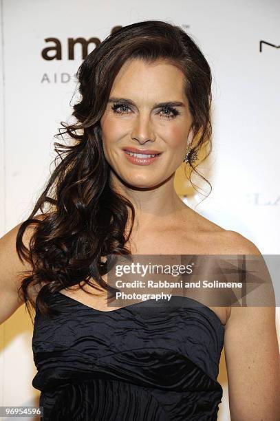 Brooke Shields attends the amfAR New York Gala co-sponsored by M.A.C Cosmetics at Cipriani 42nd Street on February 10, 2010 in New York City.