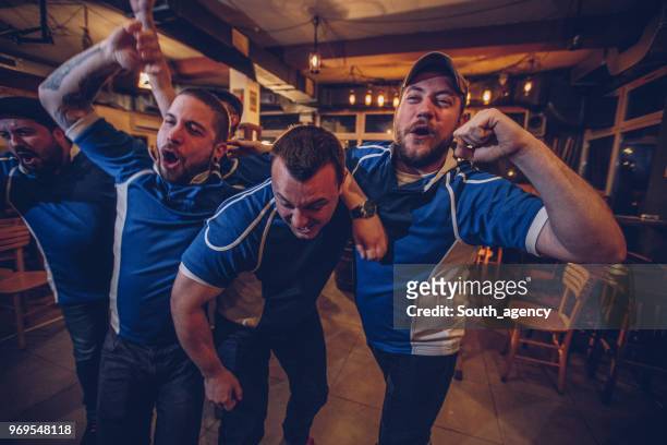 football fans in pub - drunk stock pictures, royalty-free photos & images