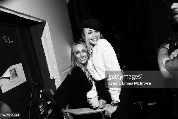 Tish Cyrus and Miley Cyrus attend the American Film Institute's 46th Life Achievement Award Gala Tribute to George Clooney at Dolby Theatre on June...