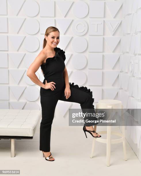 Melissa Grelo poses at the CTV Upfronts portrait studio held at the Sony Centre For Performing Arts on June 7, 2018 in Toronto, Canada.