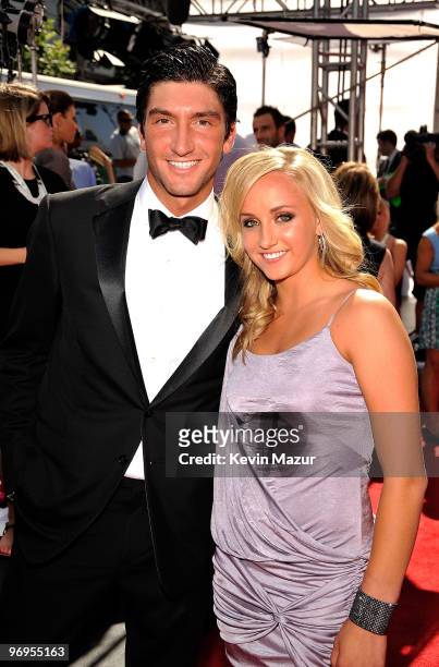 Gynmast Nastia Liukin and figure skater Evan Lysacek arrives at the 17th annual ESPY Awards held at Nokia Theatre LA Live on July 15, 2009 in Los...