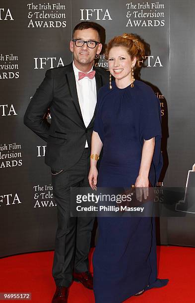 Brendan Courtney and Sonya Lennon attend The Irish Film & Television Awards on February 20, 2010 in Dublin, Ireland.