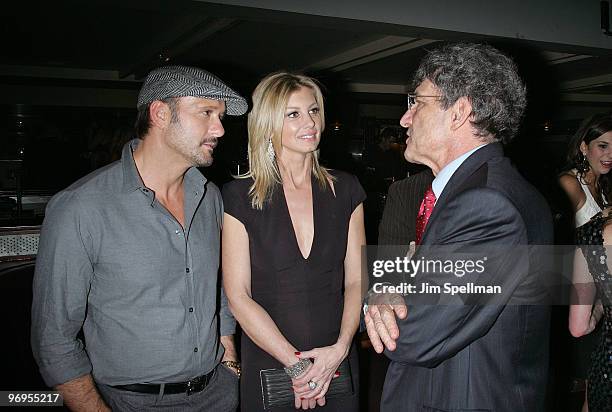 Singer/actor Tim McGraw, singer Faith Hill, and President and COO of Warner Bros. Entertainment Alan Horn attend "The Blind Side" premiere after...