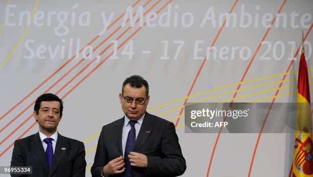 French Director-General for Energy and Climate Pierre Franck Chevet and Portuguese Secretary of State for Energy and Innovation Jose Carlos Zorrinho...