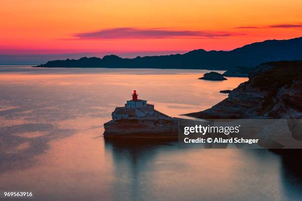 lighthouse in bonifacio corsica - bonifacio stock pictures, royalty-free photos & images