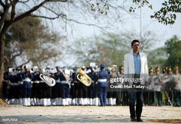 Rajyavardhan Rathore during the inauguration of Karni Singh Shooting Range, a venue for the 2010 Commonwealth Games, in New Delhi on February 18,...