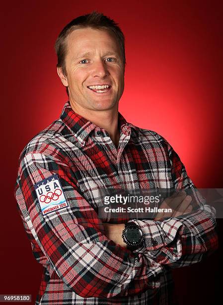 Ski cross skier Daron Rahlves of the United States poses in the NBC Today Show Studio at Grouse Mountain on February 22, 2010 in North Vancouver,...