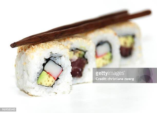 california boston uramaki rolls sushi - zwerg stock pictures, royalty-free photos & images