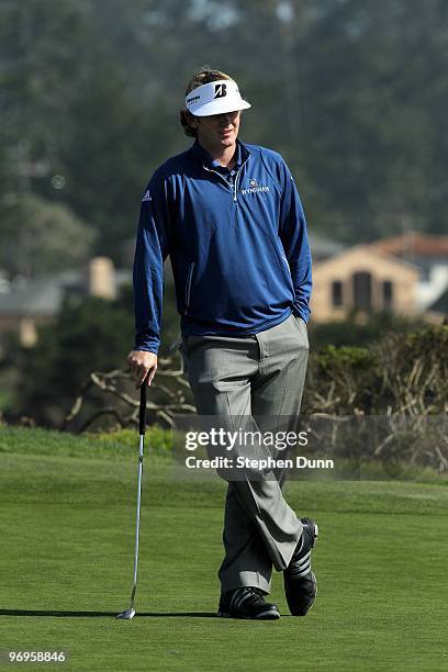 Brandt Snedeker during the third round of the AT&T Pebble Beach National Pro-Am at Monterey Peninsula Country Club on February 13, 2010 in Pebble...