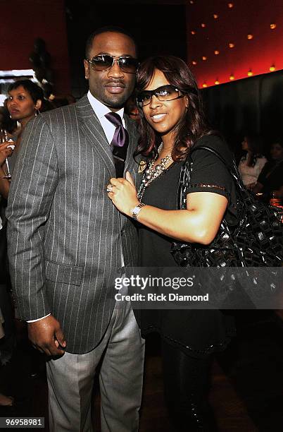 Recording Artist "Q" from 112 attends and Deion Sanders at the Moët & Chandon Present Seal It With Rose' Sunday Brunch at Aja on February 21, 2010 in...