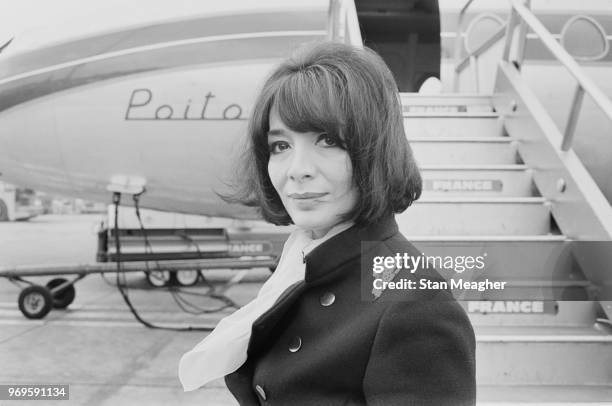 French actress and chanson singer Juliette Greco, UK, 28th April 1967.