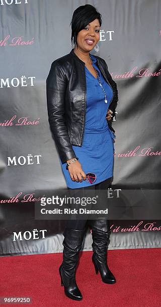 Princess Banton-Lofters, Producer "Real Housewives of Atlanta" attends Moët & Chandon Present Seal It With Rose' Sunday Brunch at Aja on February 21,...