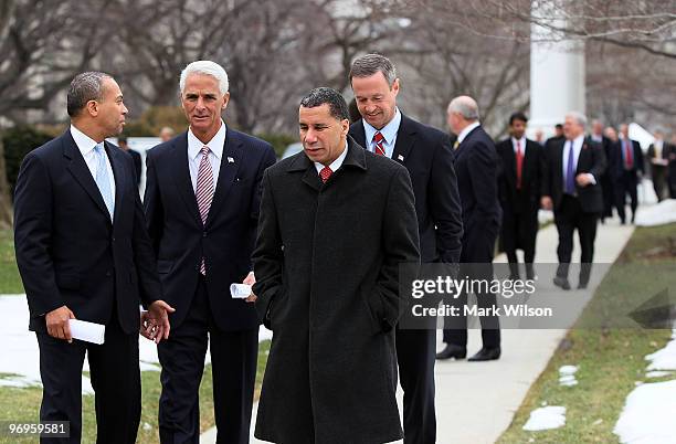 Massachusetts Governor Deval Patrick, Florida Governor Charlie Crist, New York Governor David Patterson, Maryland Governor Martin O'Malley, and...