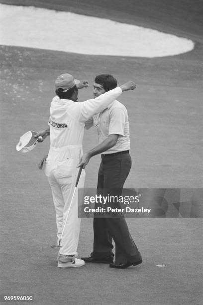 Severiano Ballesteros of Spain during the final round of the 1980 Masters Tournament at Augusta National Golf Club on April 13, 1980 in Augusta,...