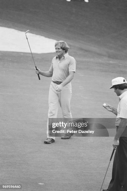 Severiano Ballesteros of Spain during the final round of the 1980 Masters Tournament at Augusta National Golf Club on April 13, 1980 in Augusta,...