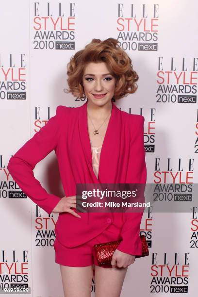 Nicola Roberts arrives for the ELLE Style Awards 2010 at the Grand Connaught Rooms on February 22, 2010 in London, England.