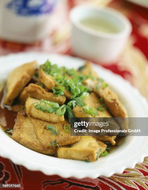 fried tofu - fried tofu stock pictures, royalty-free photos & images