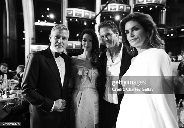 George Clooney, Amal Clooney, Randy Gerber and Cindy Crawford attend the American Film Institute's 46th Life Achievement Award Gala Tribute to George...