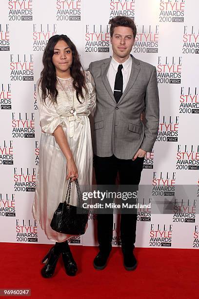 Rick Edwards and Miquita Oliver arrive for the ELLE Style Awards 2010 at the Grand Connaught Rooms on February 22, 2010 in London, England.