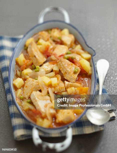 sicilian-style tuna - potato stew stock pictures, royalty-free photos & images