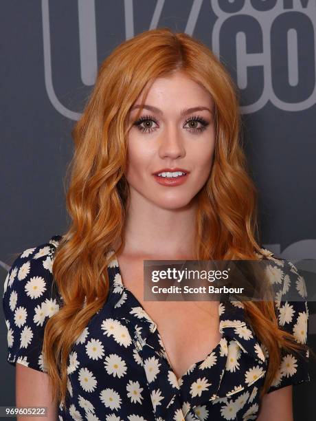 Katherine McNamara poses during a photo call ahead of Oz Comic Con on June 8, 2018 in Melbourne, Australia.