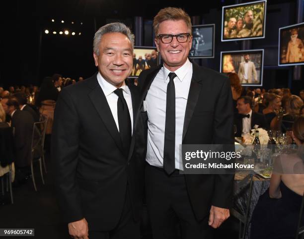 Chairman & CEO of Warner Bros. Entertainment Kevin Tsujihara and president of TBS & TNT and chief creative officer Kevin Reilly attend the American...