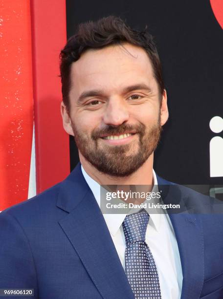 Actor Jake Johnson attends the premiere of Warner Bros. Pictures and New Line Cinema's "Tag" at Regency Village Theatre on June 7, 2018 in Westwood,...