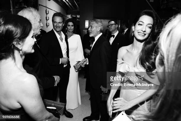 Courteney Cox, Bill Murray, Rande Gerber, Cindy Crawford, George Clooney, and Amal Clooney attend the American Film Institute's 46th Life Achievement...
