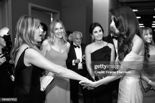 Jennifer Aniston, Molly McNearney, Courteney Cox and Amal Clooney attend the American Film Institute's 46th Life Achievement Award Gala Tribute to...