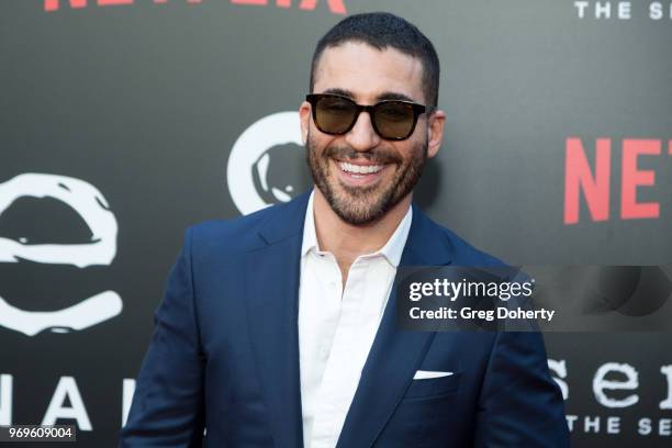 Miguel Ángel Silvestre attends Netflix's "Sense8" Series Finale Fan Screening at ArcLight Hollywood on June 7, 2018 in Hollywood, California.