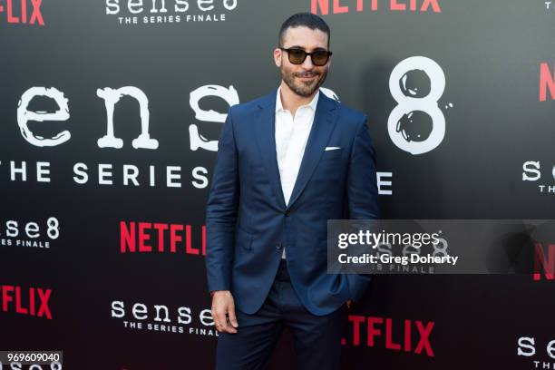 Miguel Ángel Silvestre attends Netflix's "Sense8" Series Finale Fan Screening at ArcLight Hollywood on June 7, 2018 in Hollywood, California.